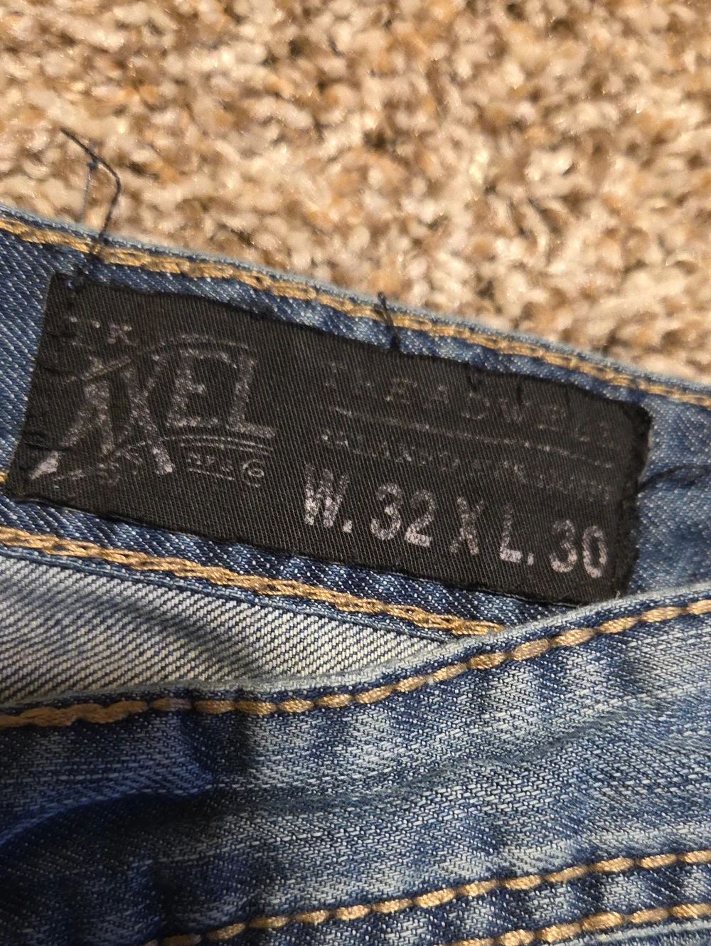 TK AXEL Men's Regular Straight Fit Distressed Jeans